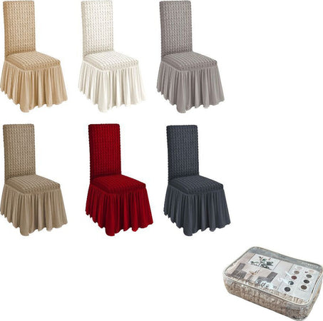 2 Pz Coprisedia Con Volant Schienale Sedia Tessuto Bubble Vari Colori Lavabile Casa e cucina/Tessili per la casa/Fodere/Fodere coprisedia per sala da pranzo Trade Shop italia - Napoli, Commerciovirtuoso.it