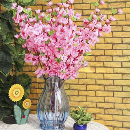 2-Pz-Fiori-Pesco-Finti-Artificiali-Primavera-Decorazione-Interno-Esterno-Bouquet