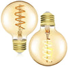 2 pz Lampadina G80 a Vite Edison 4W E27 Filamento LED Vintage Bianco caldo 2200K Vetro ambrato 380LM a Spirale Retrò