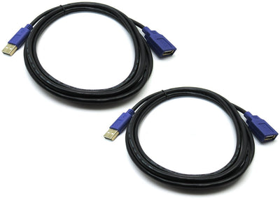 2 pz Prolunga USB A 2.0 24 AWG Lunghezza 2 Metri da Maschio a Femmina