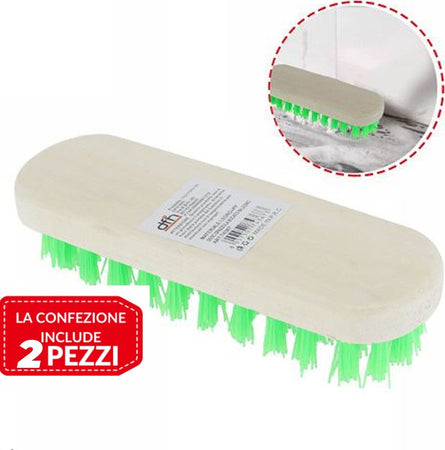 2 Pz Spazzola Grande In Legno Per Pavimenti Pulizia Casa Lavaggio Superfici 18cm Casa e cucina/Detergenti e prodotti per la pulizia/Strumenti di pulizia/Pagliette e spazzole per pulire Trade Shop italia - Napoli, Commerciovirtuoso.it