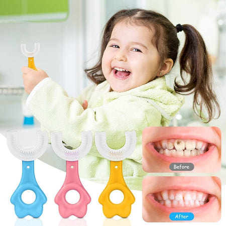 2 Pz Spazzolino Da Denti Per Bambini 2-6 Anni A Forma Di U Setole In Silicone Salute e cura della persona/Cura di bambini e neonati/Igiene dentale/Igiene dentale dei bambini/Spazzolini da denti/Spazzolini da denti manuali Trade Shop italia - Napoli, Commerciovirtuoso.it
