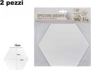 2 Pz Specchio Adesivo Esagonale Adesiva Murale Arredamento Casa 21x18x10cm 70875 Casa, arredamento e bricolage > Decorazione della casa Trade Shop italia - Napoli, Commerciovirtuoso.it