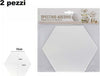 2-Pz-Specchio-Adesivo-Esagonale-Adesiva-Murale-Arredamento-Casa-21x18x10cm-70875