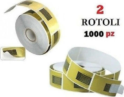 2 ROTOLI 1000 CARTINE ORO NAIL ART ALLUNGAMENTO RICOSTRUZIONE UNGHIE TIPS SAGOME Bellezza/Manicure e pedicure/Decorazioni per unghie/Unghie finte e accessori/Sagome per unghie Trade Shop italia - Napoli, Commerciovirtuoso.it