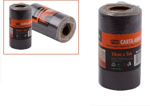2 Rotoli Carta Vetrata Abrasiva 5 Metri Grana P240 Levigare Smussare Casa, arredamento e bricolage > Bricolage e fai da te > Nastri Trade Shop italia - Napoli, Commerciovirtuoso.it
