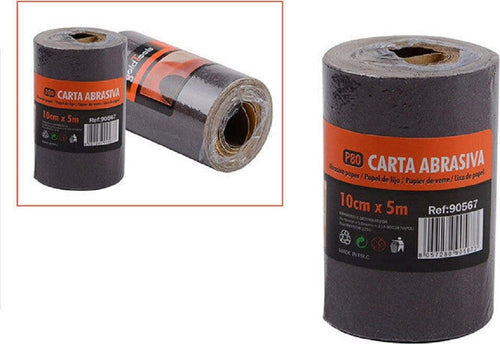 2 Rotoli Carta Vetrata Abrasiva 5 Metri Grana P80 Levigare Smussare Casa, arredamento e bricolage > Bricolage e fai da te > Nastri Trade Shop italia - Napoli, Commerciovirtuoso.it