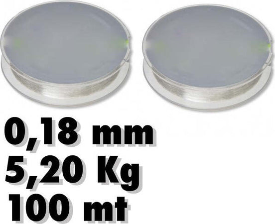 2-Rotoli-Lenza-0.18mm-5.20kg-100-Metri-Ciascuno-Carbonio-Pesca-Super-Resistenza