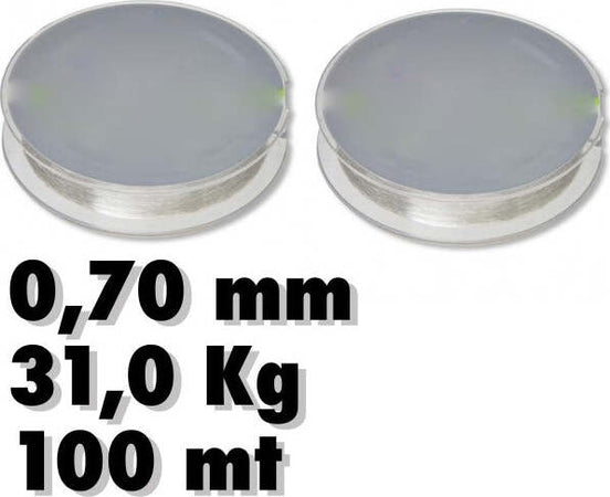 2-Rotoli-Rotolo-Lenza-0.70mm-31.0kg-100metri-Ciascuno-Pesca-Altissima-Resistenza
