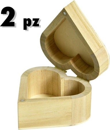 2 SCATOLE CUORE SCATOLA IN LEGNO PORTAGIOIE DECOUPAGE COFANETTO BOMBONIERA Casa e cucina/Hobby creativi/Materiali per hobby creativi/Forniture per feste/Bomboniere Trade Shop italia - Napoli, Commerciovirtuoso.it