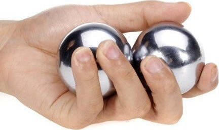 2-Sfere-Cinesi-In-Acciaio-Anti-Stress-Relax-Massaggio-Casa-Spa-52-Mm-Forza-Mano