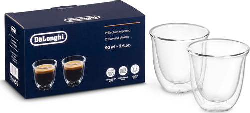 2-Tazzine-Caffè-90ml-Doppia-Parete-in-Vetro-De'Longhi
