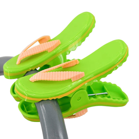 Set 2 mollette antivento, animali in plastica per fissaggio telo mare