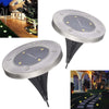 2 X LAMPADA LUCE LED SOLARE DISK LIGHTS ESTERNO GIARDINO WATERPROOF SEGNA PASSO  Trade Shop italia - Napoli, Commerciovirtuoso.it