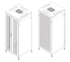 Armadio Rack NextGen 19'' 800x800 42U Doppia Porta Grigliata Nero