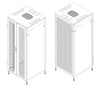 Armadio Rack NextGen 19'' 800x800 42U Doppia Porta Grigliata Nero