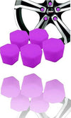 20-Copribulloni-Copri-Bulloni-Dadi-Silicone-Fluorescenti-Viola-Cerchi-Ruota