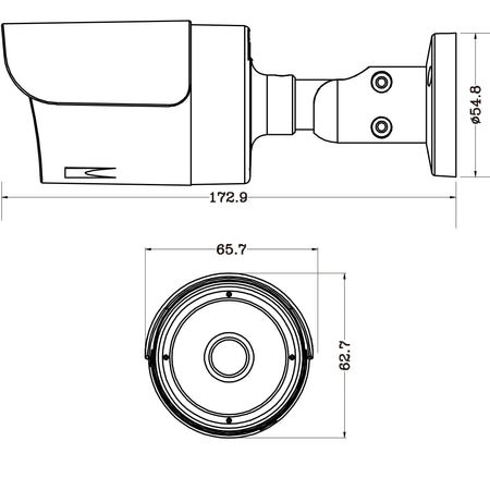 Telecamera CCTV Bullet 2Mp 4-in-1 IP67, DGC2105ATS