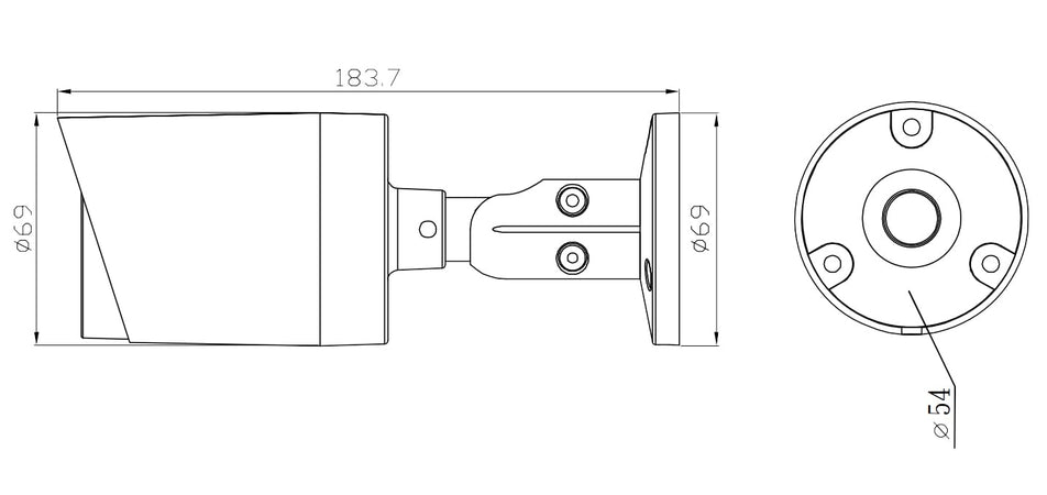 Telecamera IP Bullet IR H.265 da 5MP Rilevamento Basato su AI, DGM5106SVAT