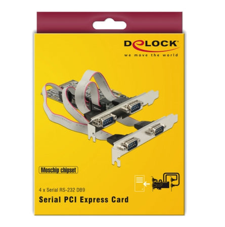 Scheda PCI Express 4 Porte Seriali RS-232