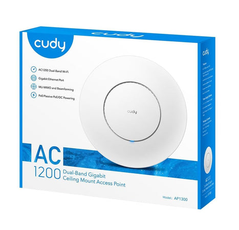 Punto di Accesso Wireless Gigabit Dual Band AC1200 PoE con supporto Mesh, AP1300