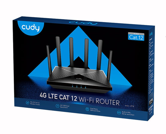 Router Wireless Dual Band AC1200 WiFi 4G LTE CAT.12, LT12