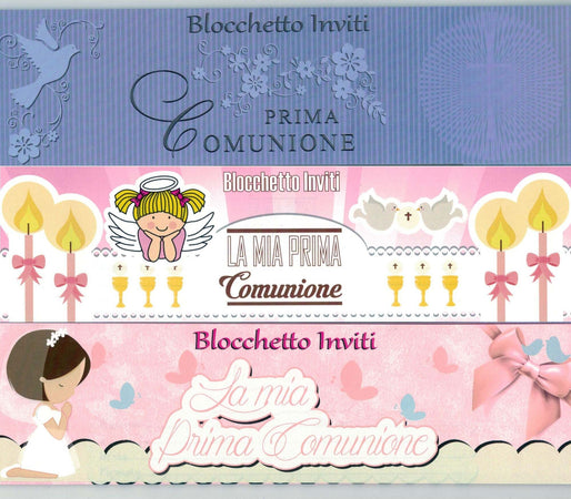 20 Invito Inviti In Carta 16x7cm Biglietto Biglietti Per Prima Comunione Femmine Casa e cucina/Hobby creativi/Materiali per hobby creativi/Forniture per feste/Bomboniere Trade Shop italia - Napoli, Commerciovirtuoso.it