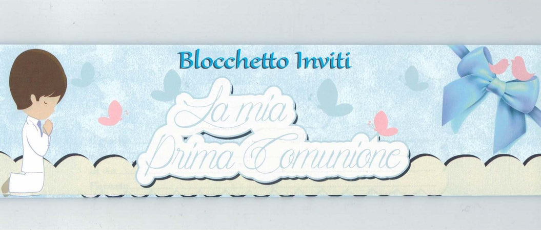 20 Invito Inviti In Carta 16x7cm Biglietto Biglietti Per Prima Comunione Maschio Casa e cucina/Hobby creativi/Materiali per hobby creativi/Forniture per feste/Bomboniere Trade Shop italia - Napoli, Commerciovirtuoso.it