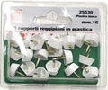 20-PEZZI---SUPPORTI-REGGIPIANO-IN-PLASTICA-BIANCA-COMPLETO-DI-CHIODO-Ø16MM