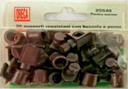 20-PEZZI---SUPPORTO-REGGIPIANO-IN-PLASTICA-MARRONE-CON-BUSSOLA-DA-INCASSARE-10MM---PERNO-Ø7MM---BUSSOLA-Ø10MM