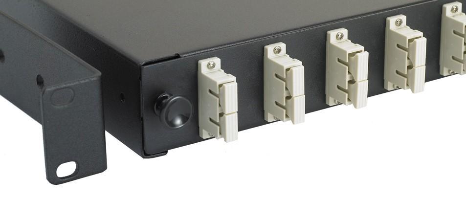 Cassetto Ottico 19'' con 12 bussole SC Duplex Multimodale OM2 Nero