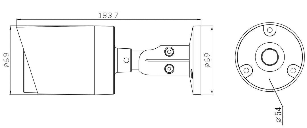 Telecamera IP Bullet IR H.265 da 8MP Rilevamento Basato su AI, DGM8109SVAT