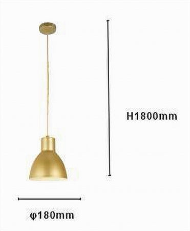 Lampadario A Sospensione E27 Ferro Paralume Moderno Contemporaneo Campanella Oro Bianco 33276