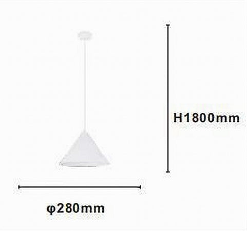 Lampadario A Sospensione E27 Ferro Paralume Moderno Contemporaneo Cono Bianco 33375