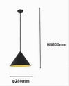 Lampadario A Sospensione E27 Ferro Paralume Moderno Contemporaneo Cono Nero Oro 33351