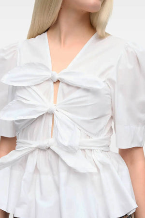 GANNI Top Bianco da donna