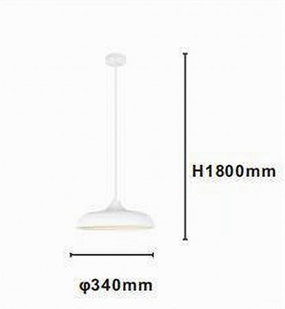 Lampadario A Sospensione Moderno Contemporaneo E27 Paralume Ferro Cupola Bianco 33344