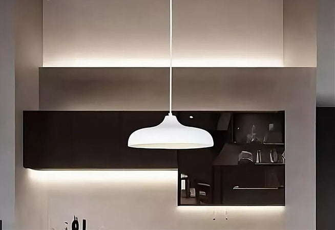 Lampadario A Sospensione Moderno Contemporaneo E27 Paralume Ferro Cupola Bianco 33344