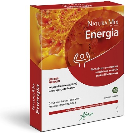 Natura Mix Advanced Energia - concentrato fluido integratore alimentare 10 flaconcini Aboca