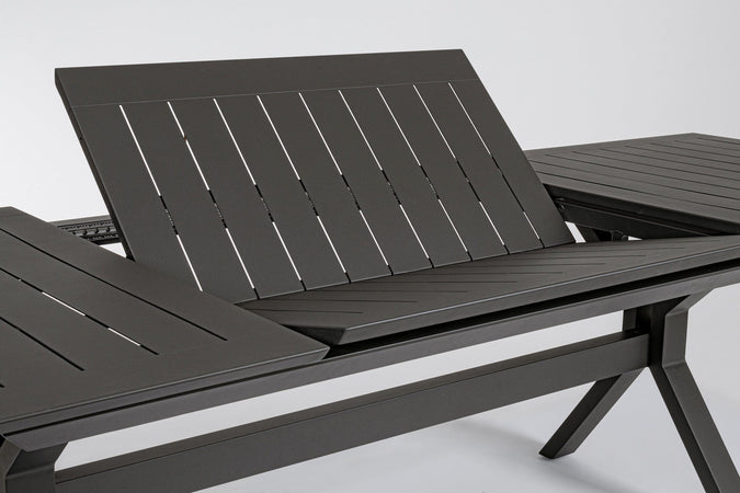Tavolo allungabile "Kenyon" con struttura in alluminio, prolunga centrale, per esterno
