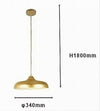 Lampadario A Sospensione Design Moderno E27 Paralume Ferro Cupola Oro Bianco 33337
