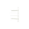 Mezza sezione con 4 hylder, 100 cm Hoppekids STOREY - Bianco