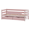 Letto junior ECO Comfort 70x160 con cassetti e sponda anticaduta - Rosa Pale