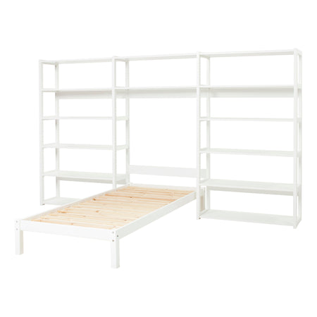 Libreria Hoppekids STOREY con 14 ripiani e letto - 90x200 cm