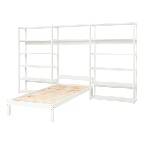 Libreria Hoppekids STOREY con 14 ripiani e letto - 90x200 cm