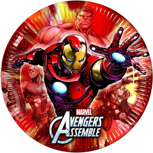 CONFEZIONE 8 PIATTI IN CARTA 23CM TEMA AVENGERS
