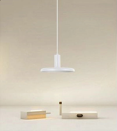 Lampadario A Sospensione Design Moderno Con Paralume In Ferro Bianco E27 Ip20 33740