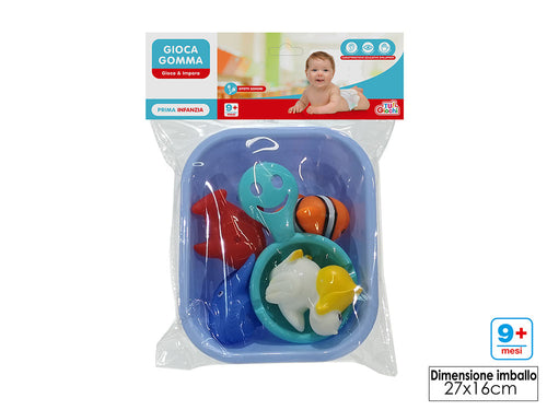 Set 4 Gioca Gomma con Vaschetta