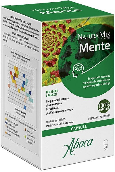Natura Mix Advanced Mente integratore alimentare 50 capsule Aboca