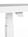 Tavolino Truman con struttura in alluminio, con piano in ceramica, altezza regolabile
